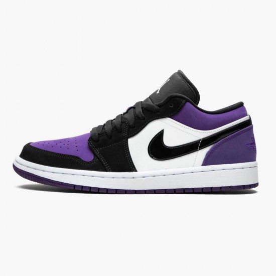 Jordan 1 Low Court Purple Dame/Herre 553558-125 Jordan sko