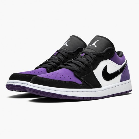 Jordan 1 Low Court Purple Dame/Herre 553558-125 Jordan sko