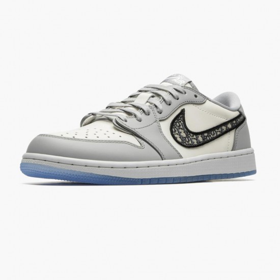 Jordan 1 Retro Low Wolf Grey Sail Photoson Dust Dame/Herre CN8608-002 Jordan sko