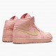 Jordan 1 Mid Coral Gold Dame/Herre 852542-600 Jordan sko