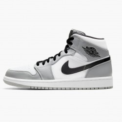 Jordan 1 Mid Light Smoke Grey Dame/Herre 554724-092 Jordan sko