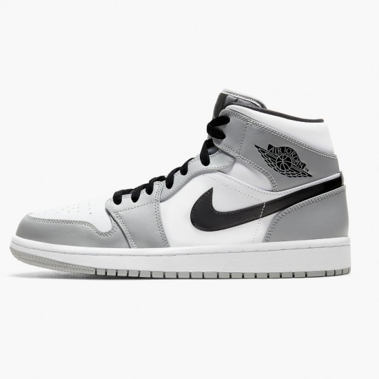 Jordan 1 Mid Light Smoke Grey Dame/Herre 554724-092 Jordan sko