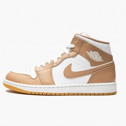 Jordan 1 Mid Tan Gum Dame/Herre 554724-271 Jordan sko