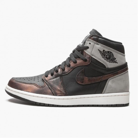 Jordan 1 Retro High Light Army Rust Shadow Patina Dame/Herre 555088-033 Jordan sko