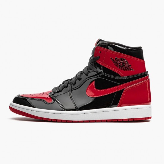 Jordan 1 Retro High OG Patent Bred Red Herre 555088-063 Jordan sko