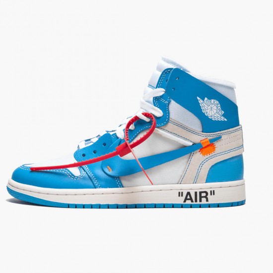 Jordan 1 Retro High Off-White University Blue Dame/Herre AQ0818-148 Jordan sko