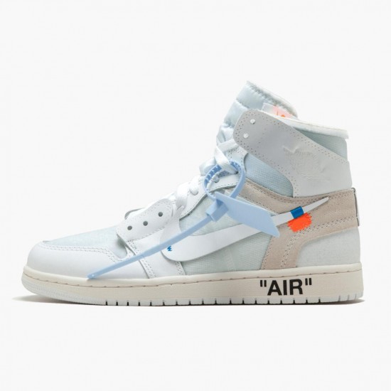 Jordan 1 Retro High Off-White White Herre AQ0818-100 Jordan sko