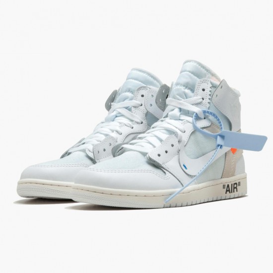 Jordan 1 Retro High Off-White White Herre AQ0818-100 Jordan sko