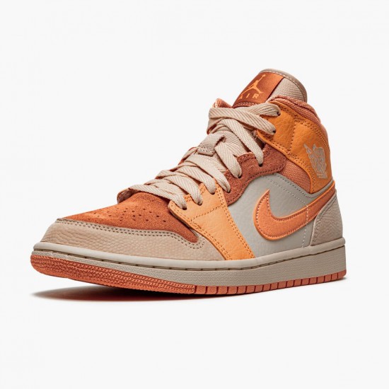 Jordan 1 Mid Apricot Orange Apricot Agate Terra Blush Dame/Herre DH4270-800 Jordan sko