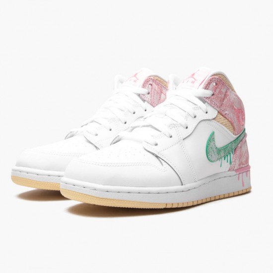 Jordan 1 Mid SE GS Ice Cream Dames DD1666-100 Jordan sko