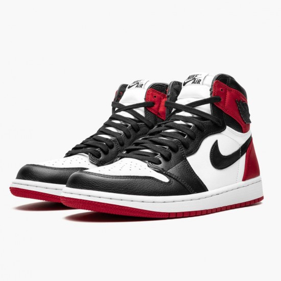 Jordan 1 High OG Satin Black Toe Dame/Herre CD0461-016 Jordan sko