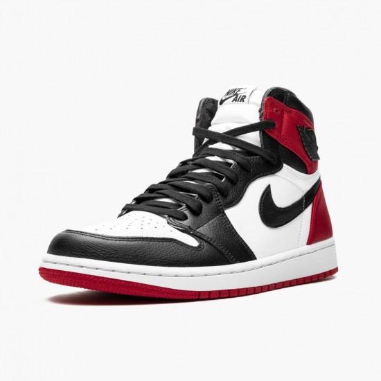 Jordan 1 High OG Satin Black Toe Dame/Herre CD0461-016 Jordan sko