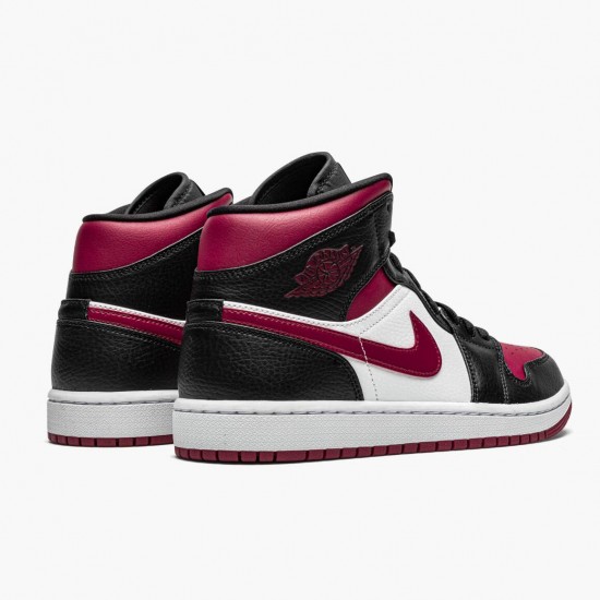 Jordan 1 Mid Bred Toe Herre 554724-066 Jordan sko