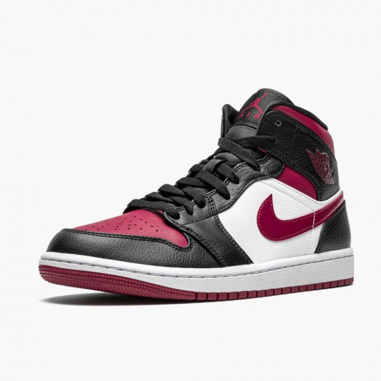 Jordan 1 Mid Bred Toe Herre 554724-066 Jordan sko