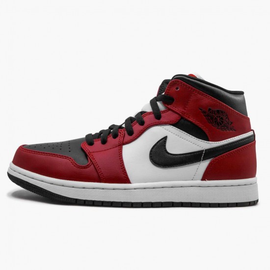 Jordan 1 Mid Chicago Black Toe Herre 554724-069 Jordan sko