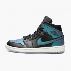 Jordan 1 Mid Iridescent Black Dame/Herre BQ6472-009 Jordan sko