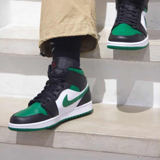 Jordan 1 Mid Pine Green Herre 554724-067 Jordan sko