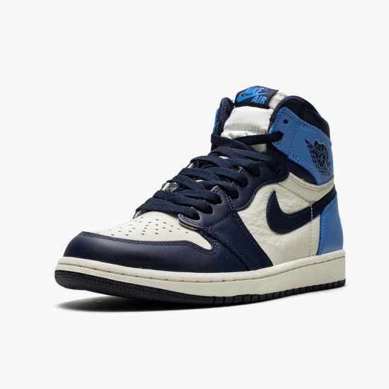 Jordan 1 Retro High OG Obsidian University Blue Herre 555088-140 Jordan sko