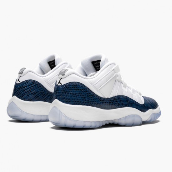 Jordan 11 Low Navy Snakeskin Herre CD6847-102 Jordan sko