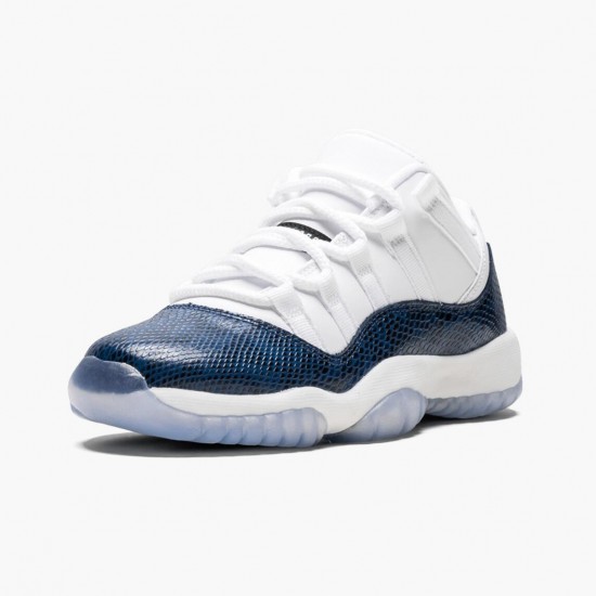 Jordan 11 Low Navy Snakeskin Herre CD6847-102 Jordan sko