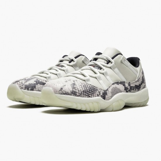 Jordan 11 Retro Low Snake Light Bone Dame/Herre CD6846-002 Jordan sko