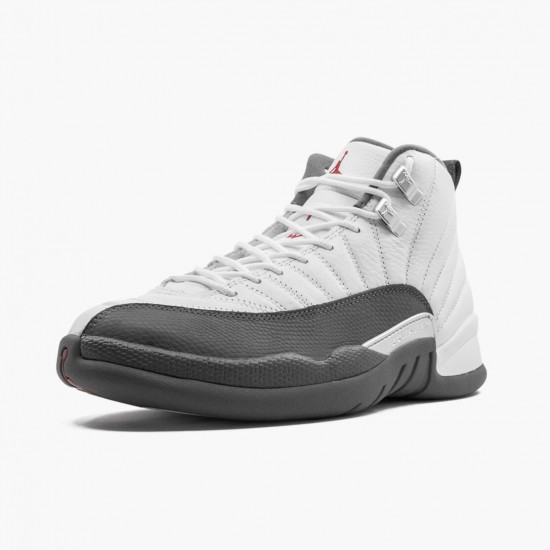 Jordan 12 Retro White Dark Grey Herre 130690-160 Jordan sko