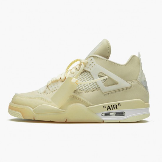 Jordan 4 Retro Off-White Sail Dame/Herre CV9388-100 Jordan sko