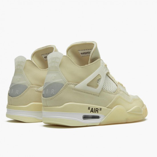 Jordan 4 Retro Off-White Sail Dame/Herre CV9388-100 Jordan sko