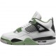 Jordan 4 Retro White Oil Green Dark Ash Herre AQ9129-103 Jordan sko