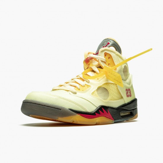 Off-White x Jordan 5 Retro Sail Herre DH8565-100 Jordan sko