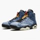 Jordan 6 Retro Washed Denim Dame/Herre 384664-060 Jordan sko