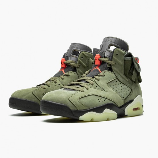 Travis Scott x Jordan 6 Retro Olive Dame/Herre CN1084-200 Jordan sko