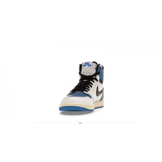 Jordans 1 High SP Fragment Design x Travis Scott Blue DH3227 105 blå Jordan Sko