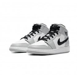 Jordans 1 Mid Light Smoke Gray 554724 092 Gray Jordan Sko