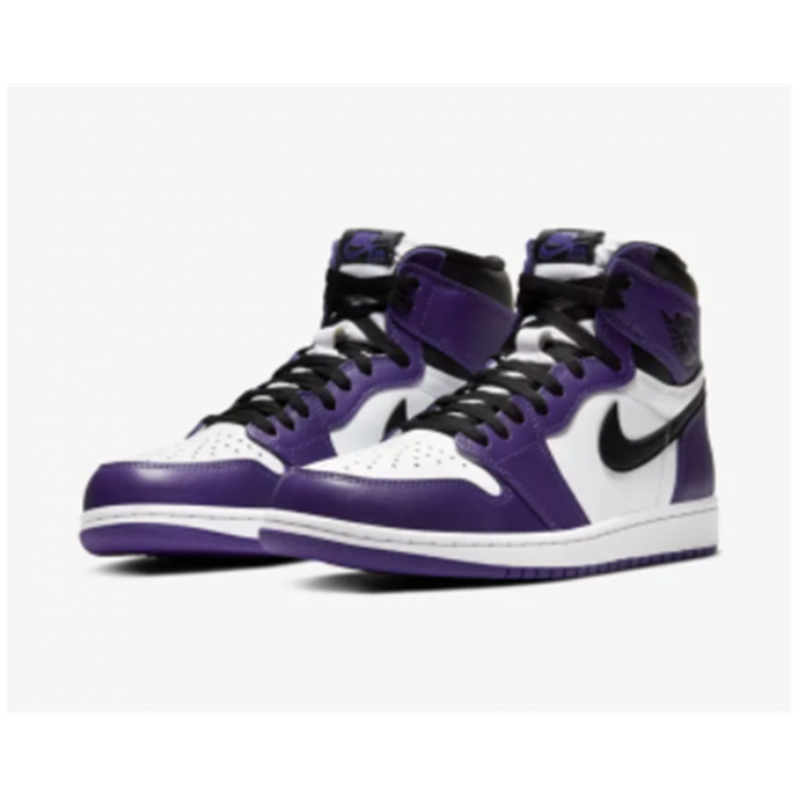 Jordans 1 High Court Purple Purple 555088 500 Lilla Jordan Sko