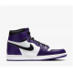 Jordans 1 High Court Purple Purple 555088 500 Lilla Jordan Sko