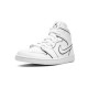 Jordans 1 Mid Iridescent Reflective White CK6587 100 hvid Jordan Sko