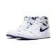 Jordans 1 High Metallic Navy WHITE 555088 106 hvid Jordan Sko