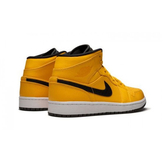 Jordans 1 Mid Taxi Yel UNIVERSITY GOLD 554724 700 guld Jordan Sko