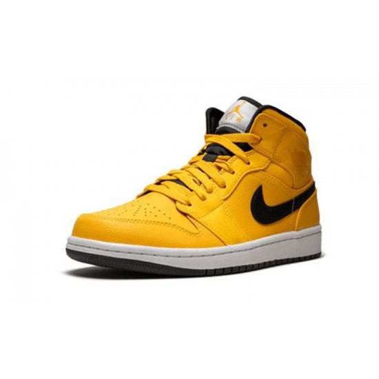 Jordans 1 Mid Taxi Yel UNIVERSITY GOLD 554724 700 guld Jordan Sko