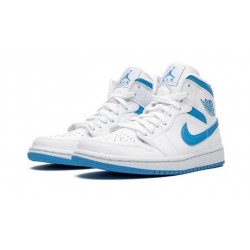 Jordans 1 Mid Sail Light Blue UNIVERSITY BLUE BQ6472 114 blå Jordan Sko