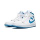 Jordans 1 Mid Sail Light Blue UNIVERSITY BLUE BQ6472 114 blå Jordan Sko