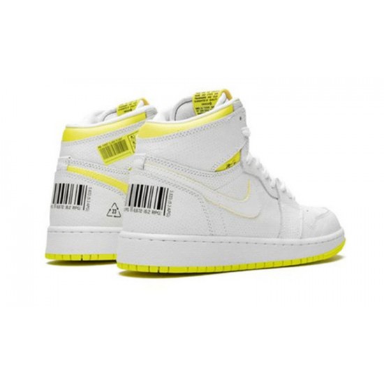 Jordans 1 High First Class Flight WHITE 575441 170 hvid Jordan Sko