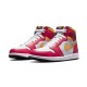 Jordans 1 High Light Fusion Red 555088 603 rød Jordan Sko