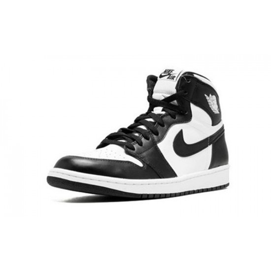 Jordans 1 High Black White BLACK 555088 010 sort Jordan Sko