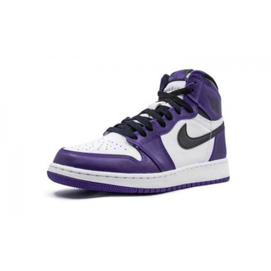 Jordans 1 High OG GS “Court Purple 575441 500 Lilla Jordan Sko