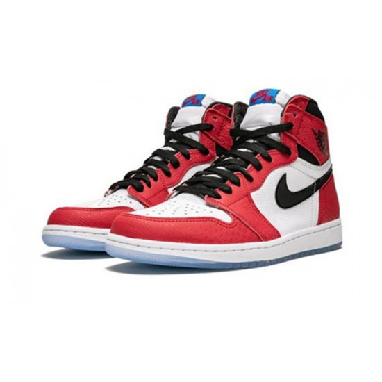 Jordans 1 High Spiderman GYM RED 555088 602 rød Jordan Sko