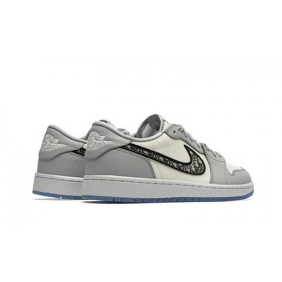 Jordans 1 Low GREY GREY DC0774-105 Grey Jordan Sko