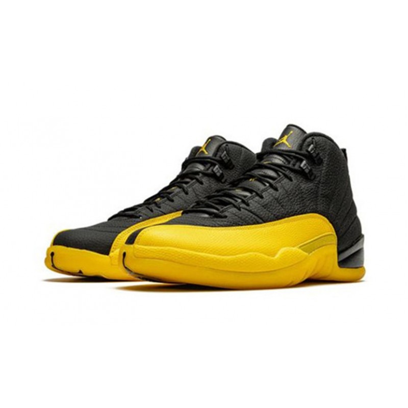 Jordans 12 University Gold BLACK 130690 070 sort Jordan Sko