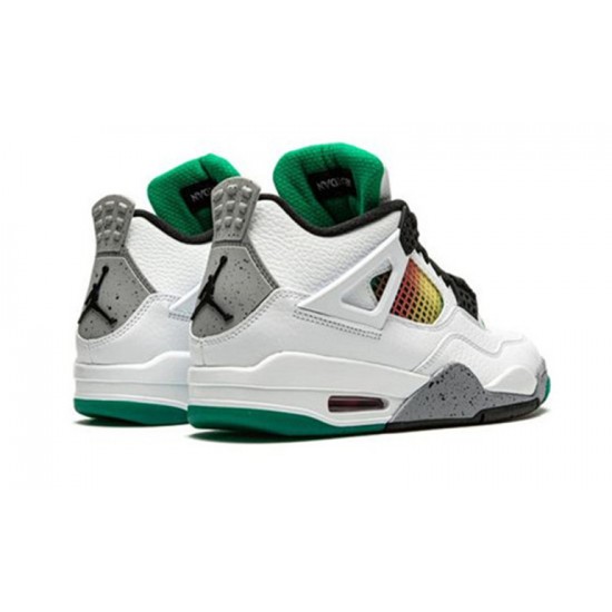 Jordans 4 Rasta &Lucid Green WHITE AQ9129 100 hvid Jordan Sko